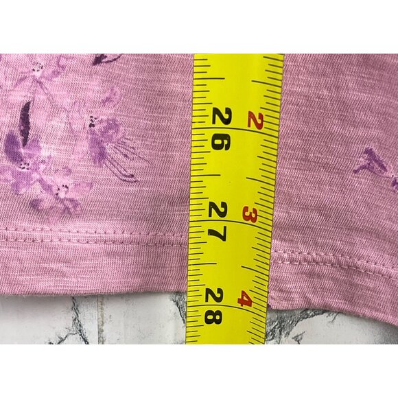 Style & Co. Womens Size OX Millie Pink Knit Top Floral V-Neck 3/4 Sleeve - Picture 4 of 9